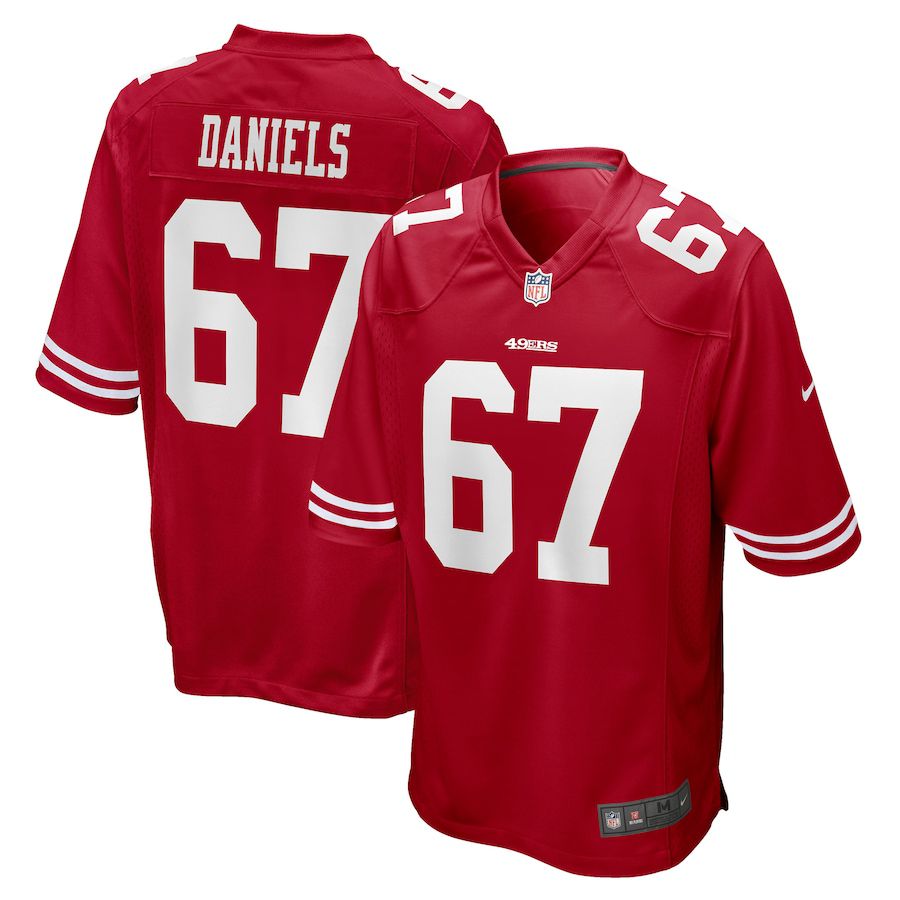 Men San Francisco 49ers 67 Darrion Daniels Nike Scarlet Player Game NFL Jersey